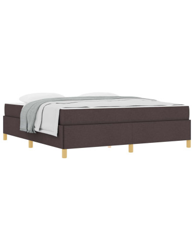 Struttura del letto Marrone Scuro 180 x 200 cm Tessuto
