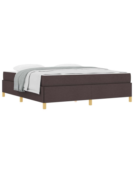Struttura del letto Marrone Scuro 180 x 200 cm Tessuto