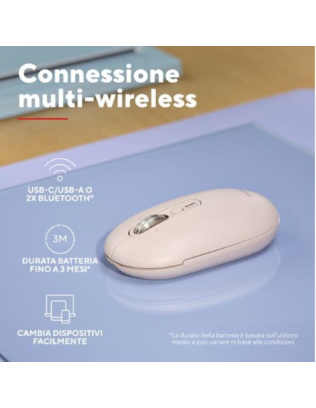 SERON HYPSCROLL SLIM WRLS MOUSE PNK
