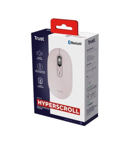 SERON HYPSCROLL SLIM WRLS MOUSE PNK