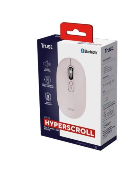SERON HYPSCROLL SLIM WRLS MOUSE PNK