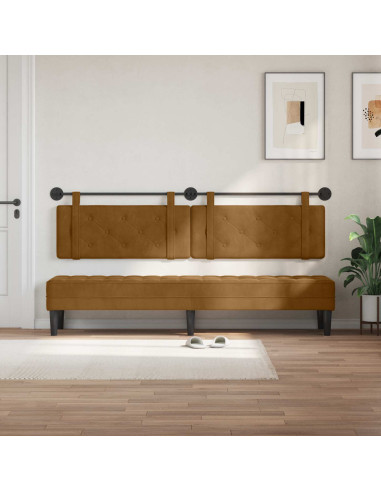 Testata appesa Marrone 210 x 55 x 5 cm Velluto