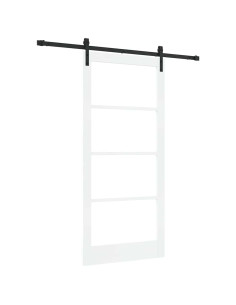 Porta scorrevole ORKDAL Bianco e Nero 93 x 202 cm 2
