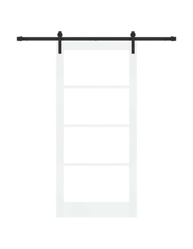 Porta scorrevole ORKDAL Bianco e Nero 93 x 202 cm