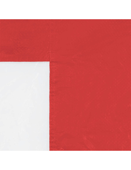 Parete per tenda da festa 2 pcs 300 x 195 cm Rosso PE e Acciaio