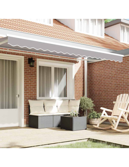 Tenda a Braccio Grigio chiaro 380 x 20 cm Tela