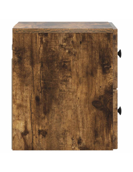 Mobiletto da notte a muro Rovere Fumo 33 x 34,5 x 40 cm