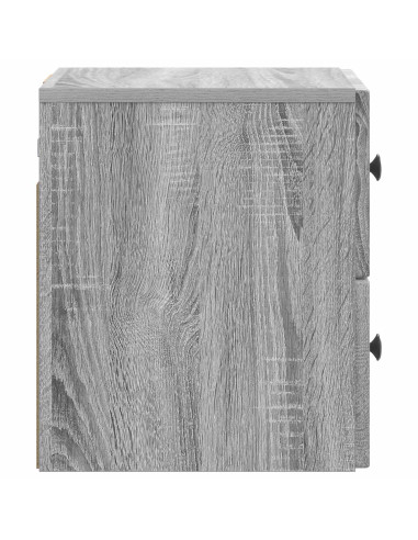 Mobiletto da notte a muro Grigio Sonoma 33 x 34,5 x 40 cm