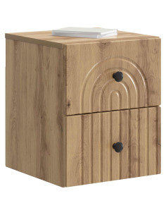 Mobiletto da notte a muro Rovere Artigianale 33 x 34,5 x 40 cm 2