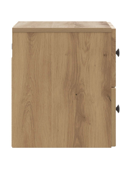 Mobiletto da notte a muro Rovere Artigianale 33 x 34,5 x 40 cm