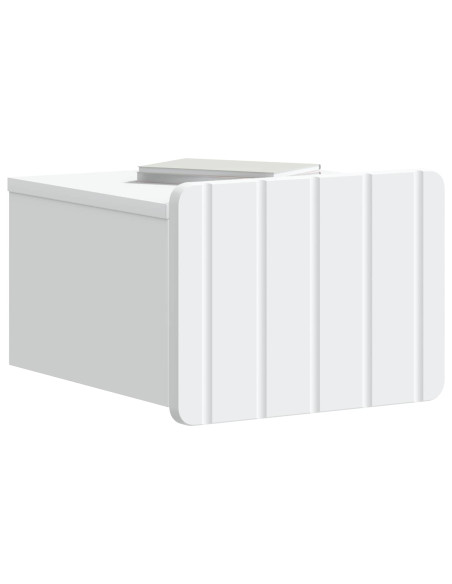 Mobiletto da notte a muro 2 pcs Bianco 33 x 34,5 x 24 cm