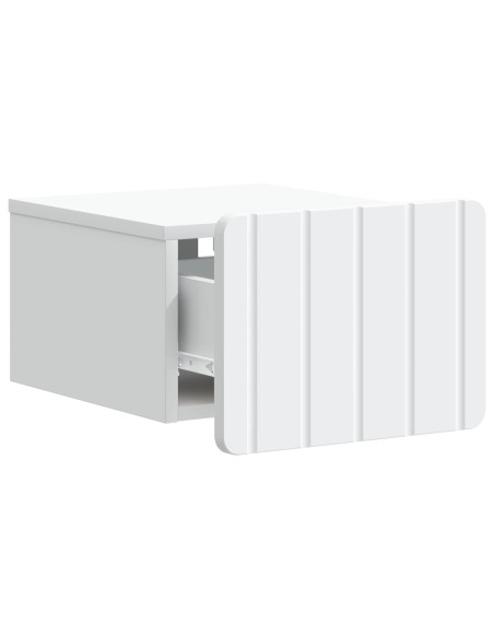 Mobiletto da notte a muro 2 pcs Bianco 33 x 34,5 x 24 cm