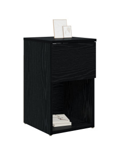 Armadietto per letto Rovere Nero 29 x 31,5 x 49 cm 2