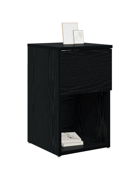 Armadietto per letto 2 pcs Rovere Nero 29 x 31,5 x 49 cm