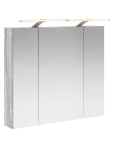 Mobiletto per specchio da bagno Grigio Sonoma 80 x 14.5 x 70 cm 2