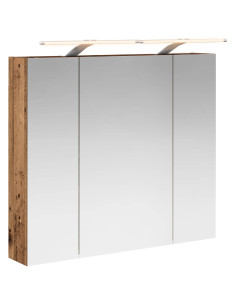 Mobiletto per specchio da bagno Legno vecchio 80 x 14.5 x 70 cm 2