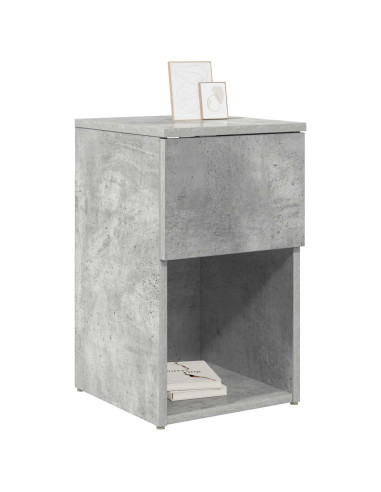 Armadietto per letto Grigio Cemento 29 x 31,5 x 49 cm