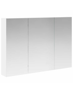 Mobiletto per specchio da bagno Bianco 100 x 14,5 x 70 cm 2