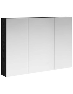 Mobiletto per specchio da bagno Rovere Nero 100 x 14,5 x 70 cm 2