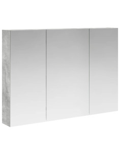 Mobiletto per specchio da bagno con lo scaffale Grigio cemento 2