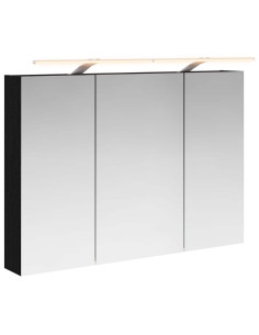 Mobiletto per specchio da bagno Rovere Nero 100 x 14,5 x 70 cm 2