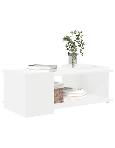 Tavolino da salotto Bianco 90 x 50 x 33 cm Legno ingegnerizzato