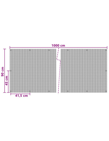 Schermo per Balcone con Occhielli Antracite