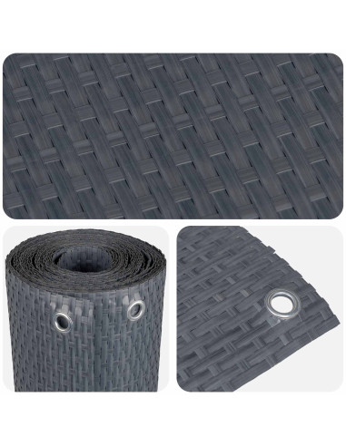Schermo per Balcone con Occhielli Antracite