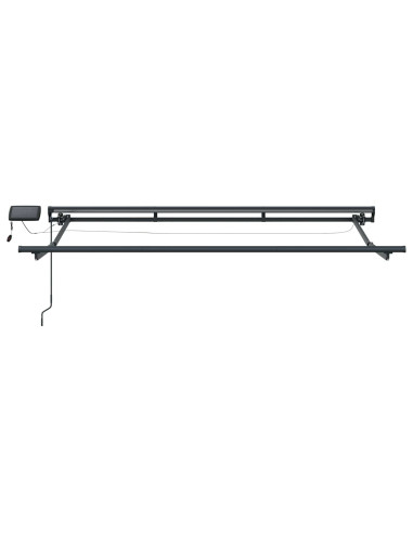 Cornice per Tenda Manuale con LED Marrone 3,5 x 2,5 m
