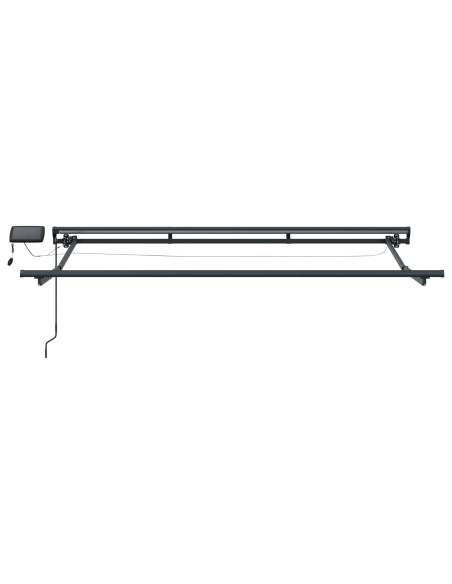 Cornice per Tenda Manuale con LED Marrone 3,5 x 2,5 m