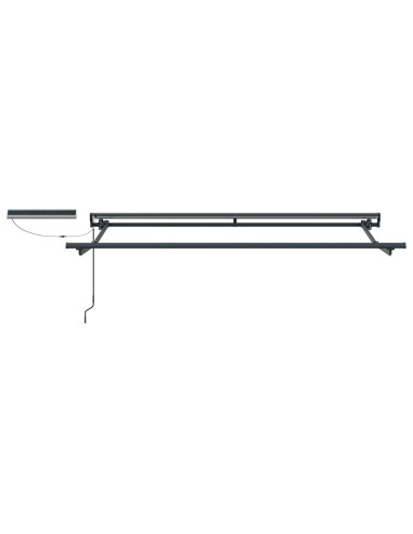 Tettuccio Elettrico Retrattile Marrone 3,5 x 2,5 m