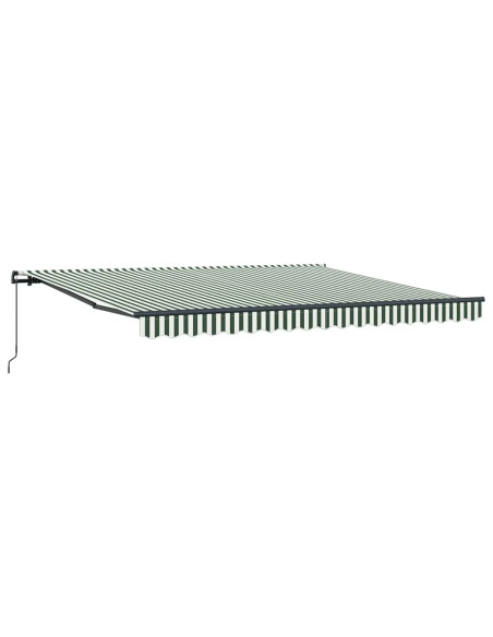 Tenda Retrattile Verde e Bianco 400 × 300 cm