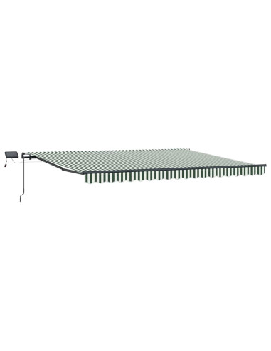 Tenda Retrattile Verde e bianco 400 ×300 cm Tessuto