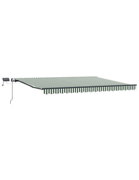 Tenda Retrattile Verde e bianco 400 ×300 cm Tessuto