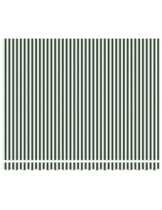 Tenda Retrattile Verde e Bianco 400 × 300 cm Tessuto e Metallo 2