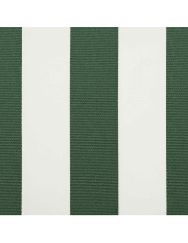 Tenda Retrattile Verde e Bianco 400 × 300 cm Tessuto e Metallo