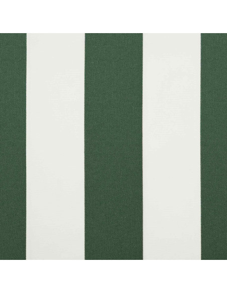 Tenda Retrattile Verde e Bianco 400 × 300 cm Tessuto e Metallo
