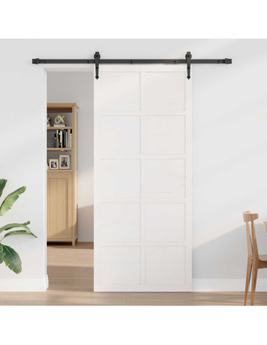 Porta del fienile Bianco 80 x 2,5 x 208 cm