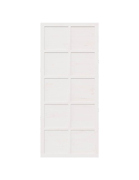Porta del fienile Bianco 80 x 2,5 x 208 cm
