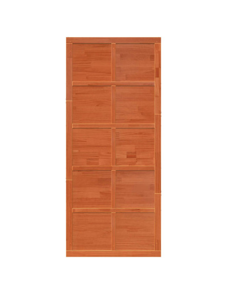 Porta del fienile Marrone cerato 100 x 2,5 x 208 cm