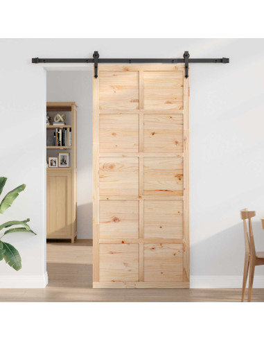 Porta del fienile Naturale 100 x 2,5 x 208 cm
