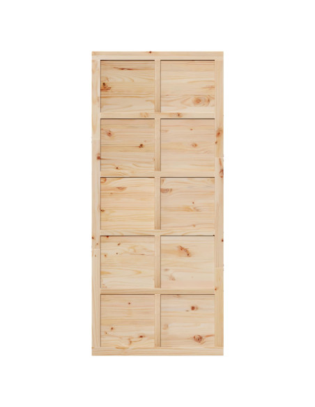 Porta del fienile Naturale 100 x 2,5 x 208 cm