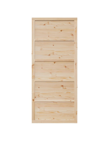 Porta del fienile Naturale 80 x 2,5 x 208 cm