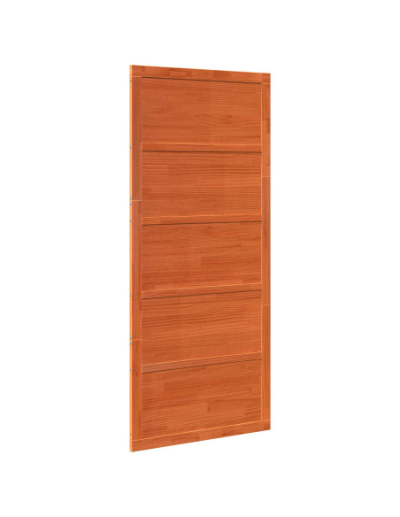Porta del fienile Marrone Cerato 100 x 2,5 x 208 cm