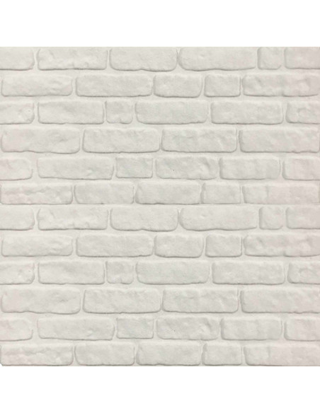 Pannelli da parete 10 pcs Bianco 100 x 50 cm Schiuma EPS