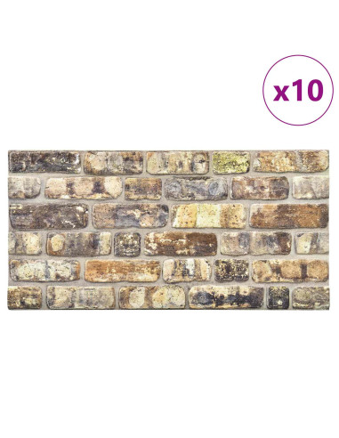 Pannelli da parete 10 pcs Multicolore 100 x 50 cm Schiuma EPS