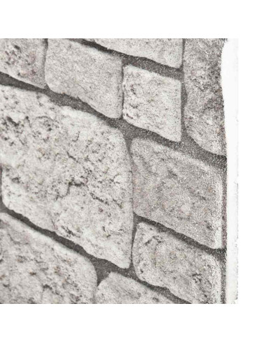 Pannelli da parete 10 pcs Grigio 100 x 50 cm Schiuma EPS