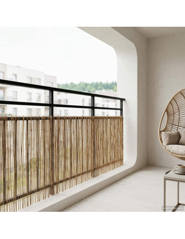 Recinzione per Giardino Carbonizzato 500 x 90 cm Giunco