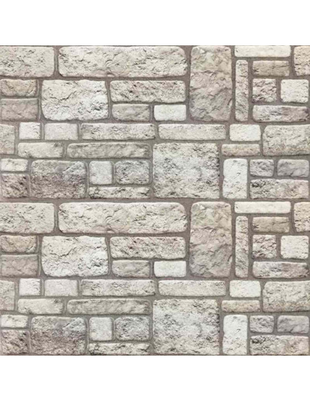 Pannelli da parete 10 pcs Grigio 100 x 50 cm Schiuma EPS