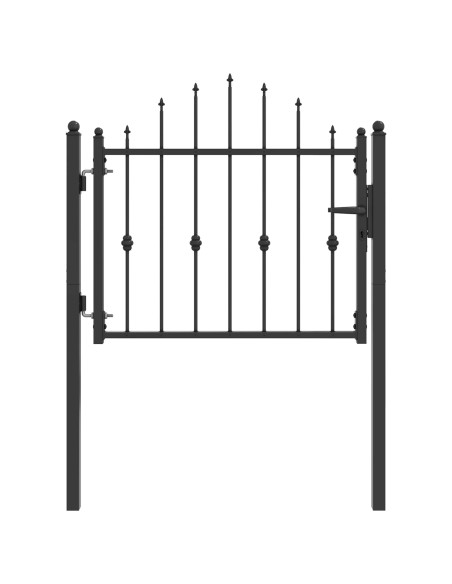 Cancello per recinzione HORST 100 x 75 cm Metallo Nero